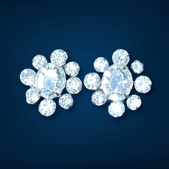 Coro Vintage Silver Tone Rhinestone Signed Brooch Scatter Pin Pair - Picture 1 of 6